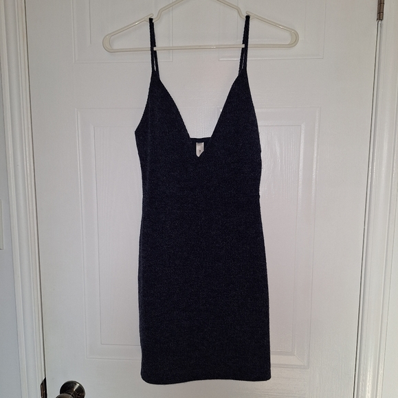 Navy Bodycon Sweater Dress - Picture 5 of 8